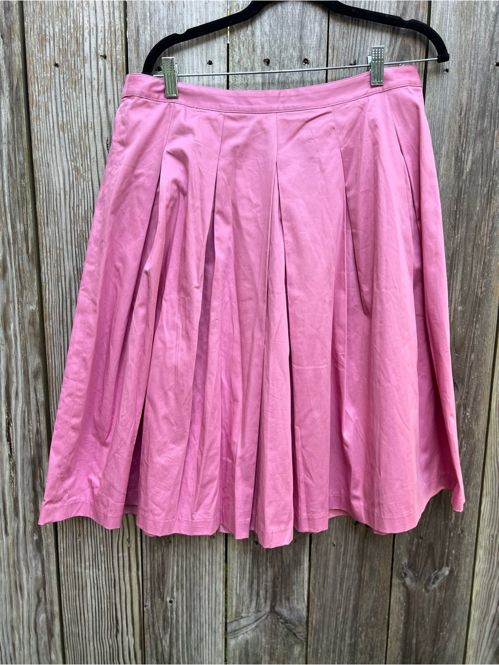 TALBOTS Pink Cotton midi pleated skirt Women’s 10